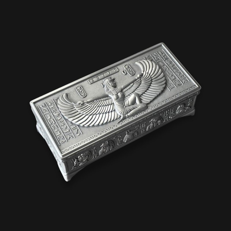 Peripheral丨Isis jewelry box丨Jewelry box three-dimensional relief jewelry box jewelry box birthday gift - กล่องเก็บของ - โลหะ สีเงิน