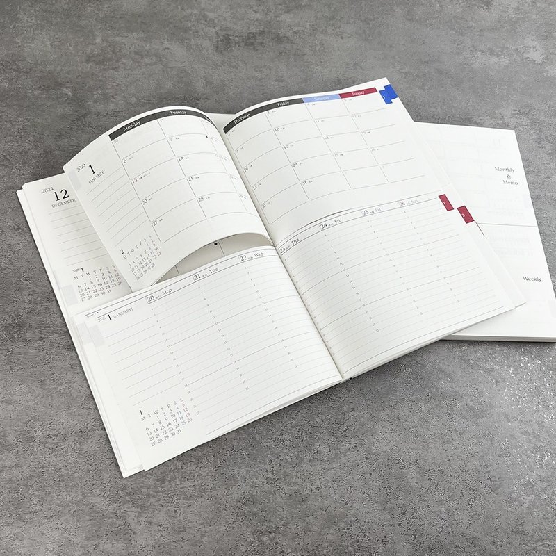 Planner January 2025 A5 B6 Refill Monthly Weekly Separate - สมุดบันทึก/สมุดปฏิทิน - กระดาษ 