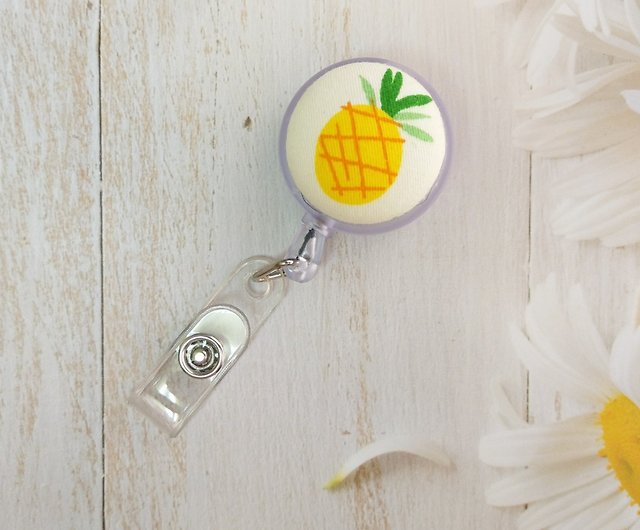 Wanglai pineapple. Round cloth buckle retractable document holder