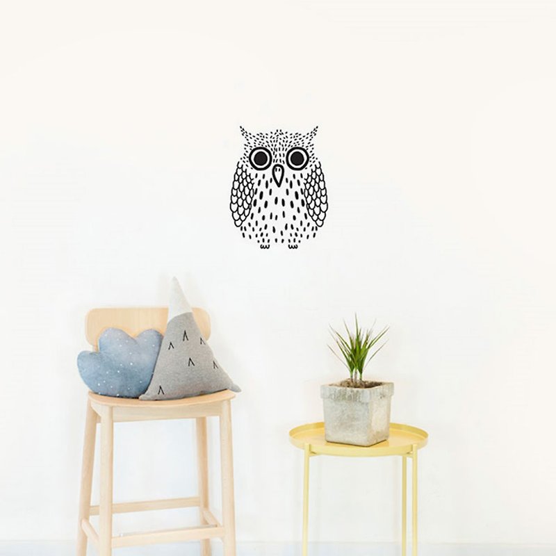 Hand-painted wall stickers luminous (owl)