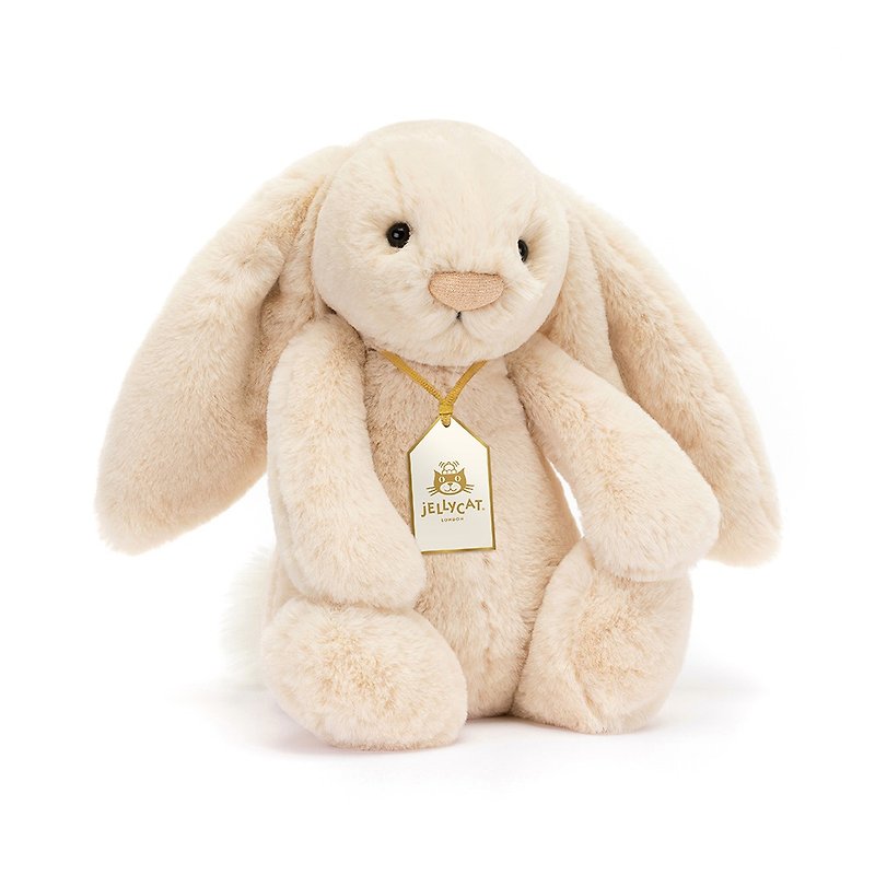 Bashful Luxe Bunny 31cm 奢華致臻安撫兔, Willow - 公仔模型 - 聚酯纖維 粉紅色