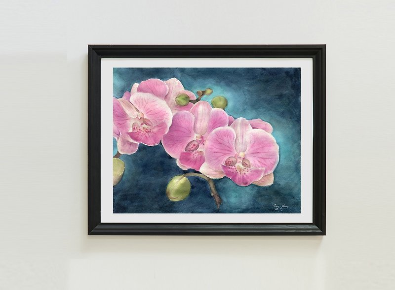 Elegant Orchid-Flower Bloom Hanging Picture/Plant/Gift Giving/Living Room Hanging Picture/Flower/Copy Picture/Home Decoration - โปสเตอร์ - กระดาษ 