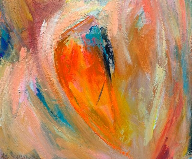 オリジナルの抽象的なカラフルなアート絵画キャンバス テクスチャ