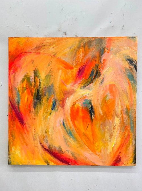 オリジナルの抽象的なカラフルなアート絵画キャンバス