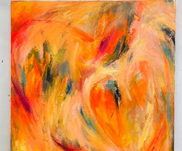 オリジナルの抽象的なカラフルなアート絵画キャンバス