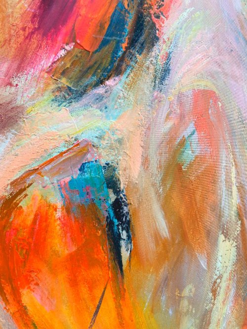 オリジナルの抽象的なカラフルなアート絵画キャンバス