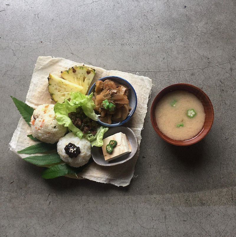 【體驗】/一簞食/ 深溝村季節蔬食飯糰餐+米甜點午茶套餐