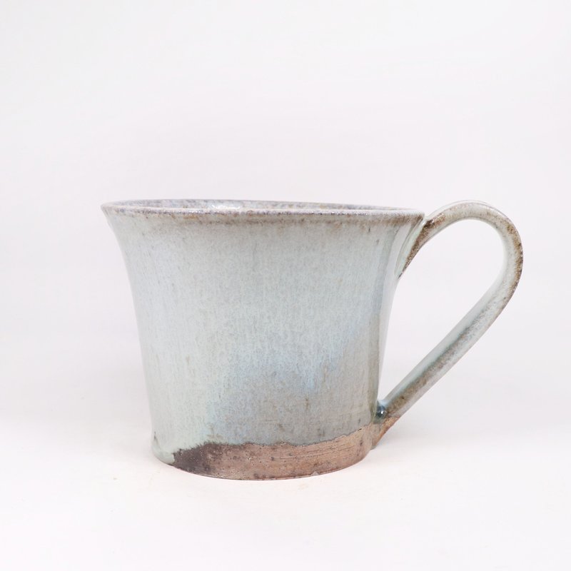 明芽窯 l 柴燒汝釉銅紅落灰咖啡杯 - 茶壺/茶杯/茶具 - 陶 藍色