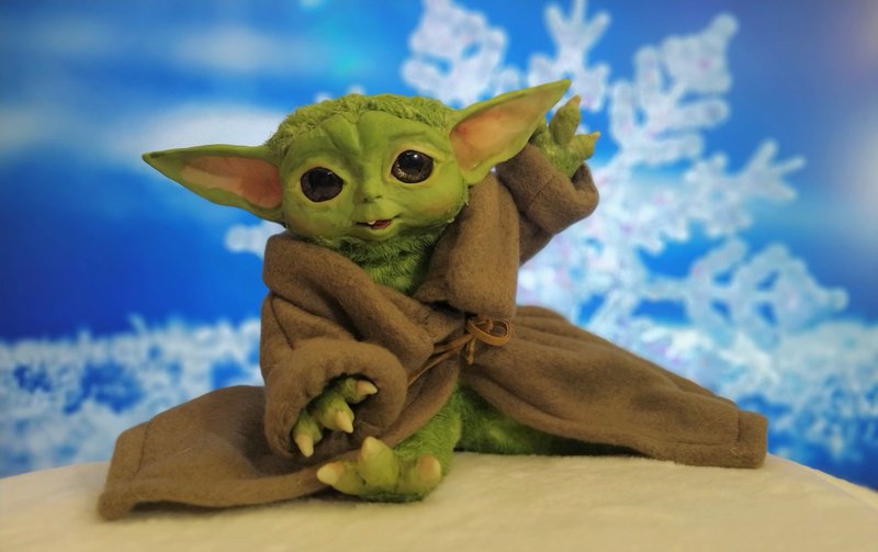 Baby Yoda Tooth Star wars stuffed artdoll poseable - 公仔模型 - 其他人造纖維 綠色