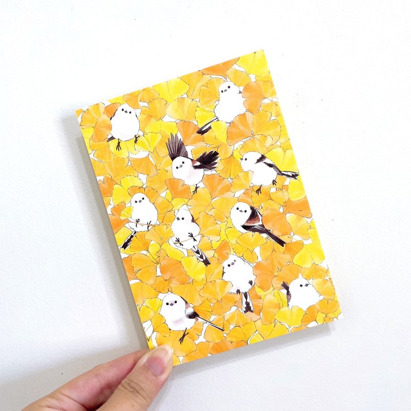 Rolia's handmade tit and ginkgo postcard - การ์ด/โปสการ์ด - กระดาษ 