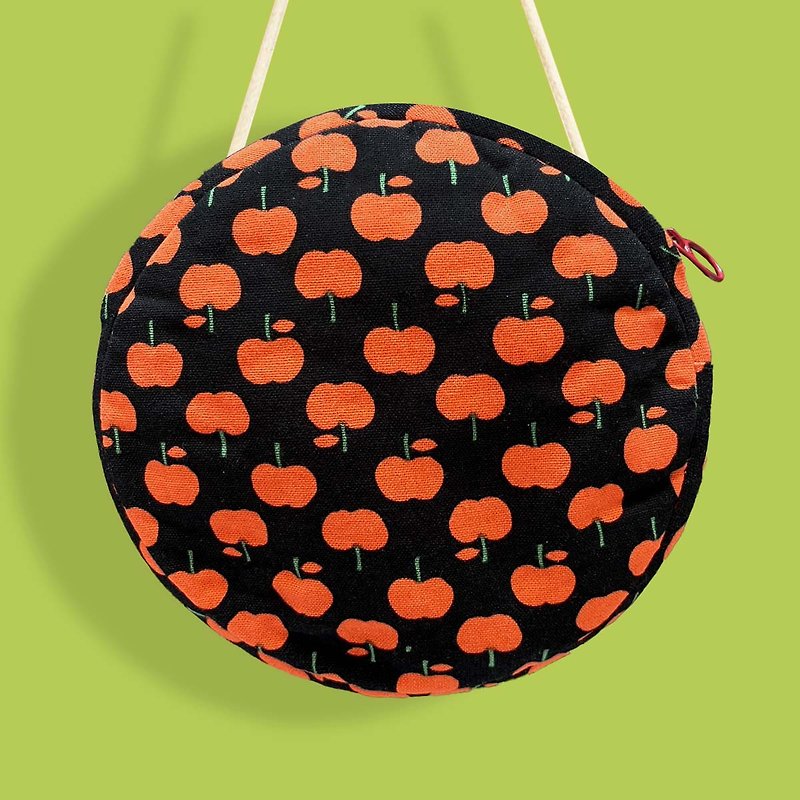 apple side backpack - กระเป๋าแมสเซนเจอร์ - ผ้าฝ้าย/ผ้าลินิน สีแดง