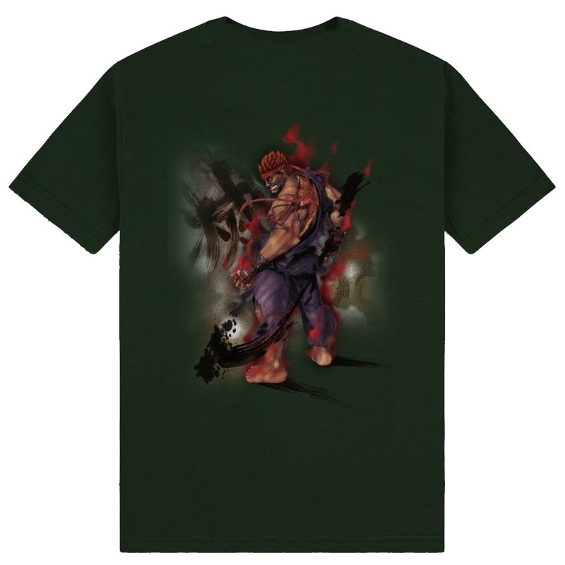 綠色殺意隆T-shirt (街頭霸王/快打旋風/Street Fighter系列) - 帽T/大學T - 棉．麻 