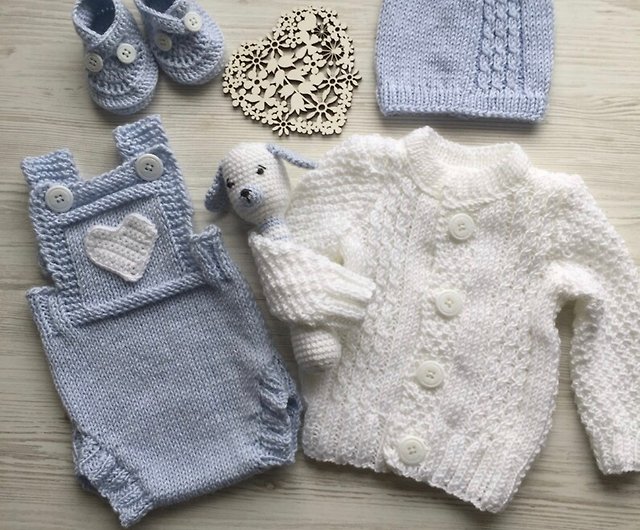 Baby crochet patterns: sock hat sweater romper lovey blanket
