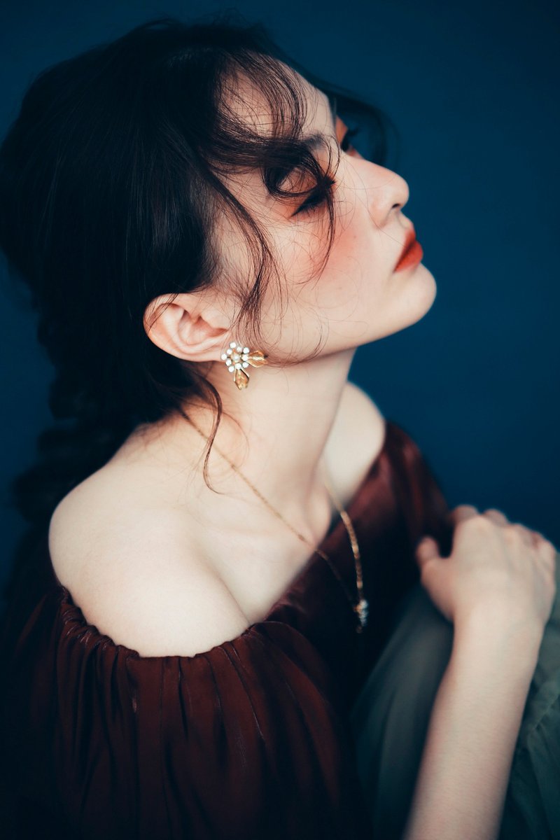 COR-DATE / 雙葉耳環 - 耳環/耳夾/耳骨夾 - 其他材質 