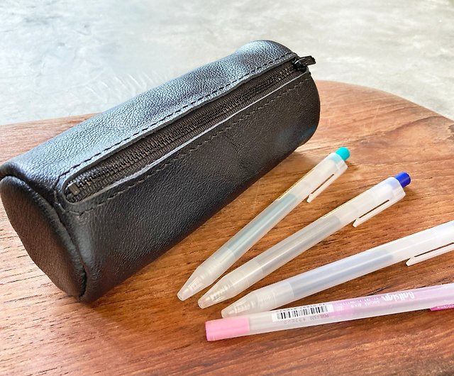 The Pallavi | Handmade Leather Pencil Case - Leather Makeup Bag