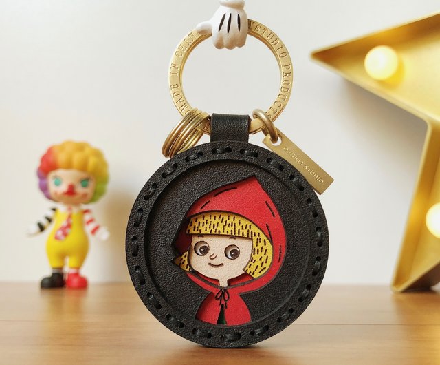 Little Red Riding Hood original design fairy tale cute leather keychain  pendant couple birthday gift for boyfriend and girlfriend customized gifts  - Shop hully Keychains - Pinkoi