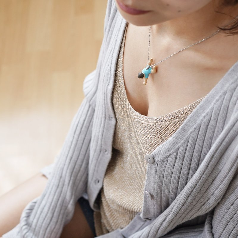 マシマロハンターNecklace / ベイビー - สร้อยคอ - พลาสติก สีน้ำเงิน