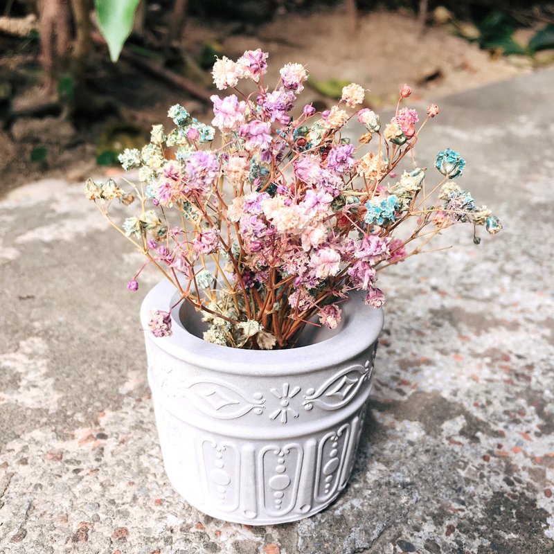 -Garden Fun-British country mini handmade Cement basin Cement style small basin - ตกแต่งต้นไม้ - ปูน สีใส