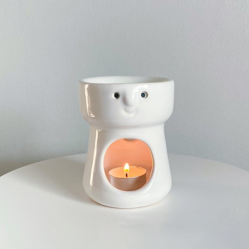 Ceramic Essential Oil Burner AR-06 - 花瓶/花器 - 陶 白色