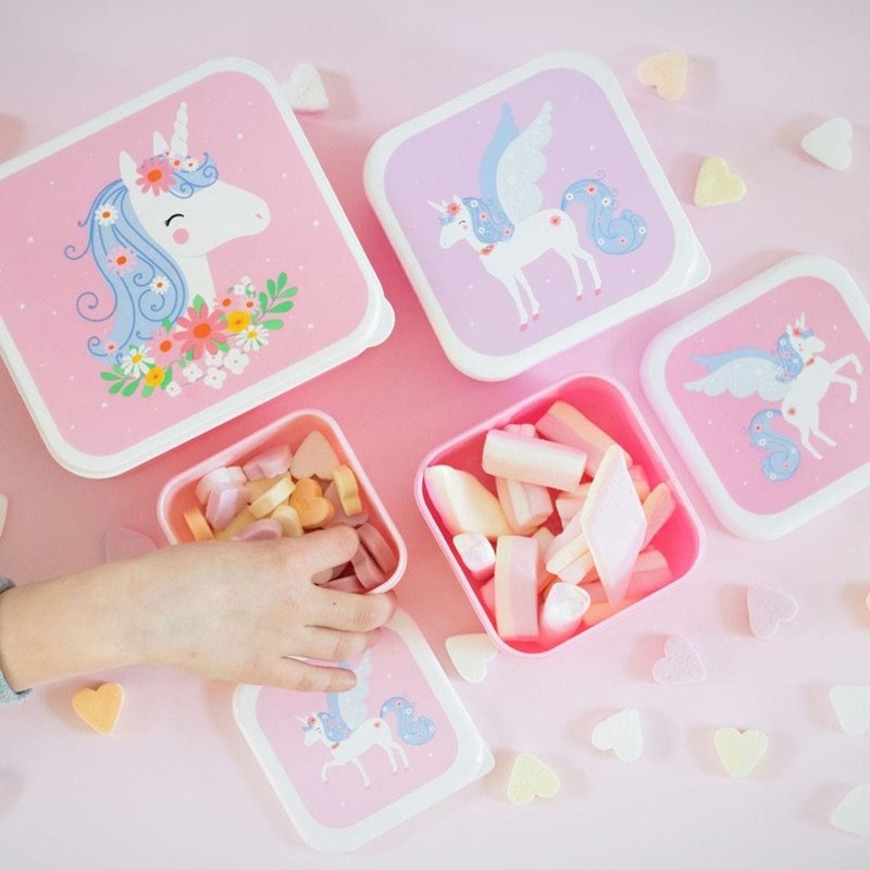 Holland a Little Lovely Company Healing Unicorn Snack Box (4pcs) - Clocks - Other Materials 