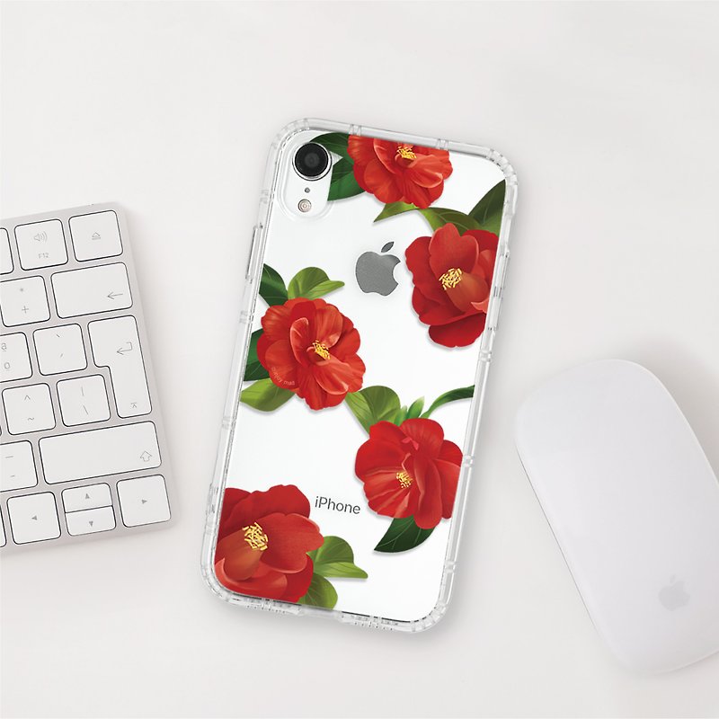Elegant camellia  iPhone case for 15/14/13/12/11/SE3 case - เคส/ซองมือถือ - พลาสติก หลากหลายสี