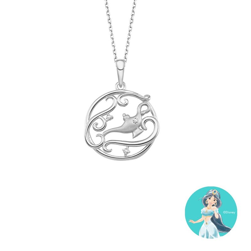 Disney Princess Jasmine Necklace TON2723 - Necklaces - Sterling Silver Silver