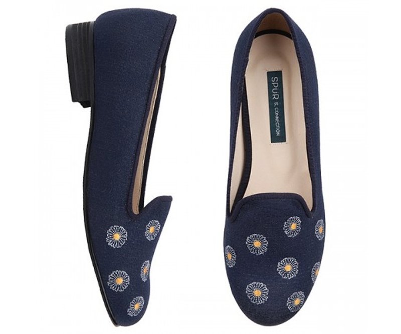 【2017 MUST HAVE ITEM】SPUR Erigeron annuus flats HS7083 NAVY - รองเท้าลำลองผู้หญิง - วัสดุอื่นๆ 