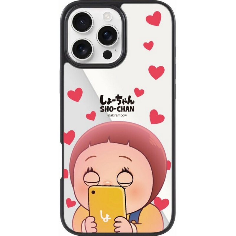 SHO-CHAN - Heart & Love iPhone 16 Samsung S24 Mirror Case Magsafe Compatible - เคส/ซองมือถือ - พลาสติก หลากหลายสี