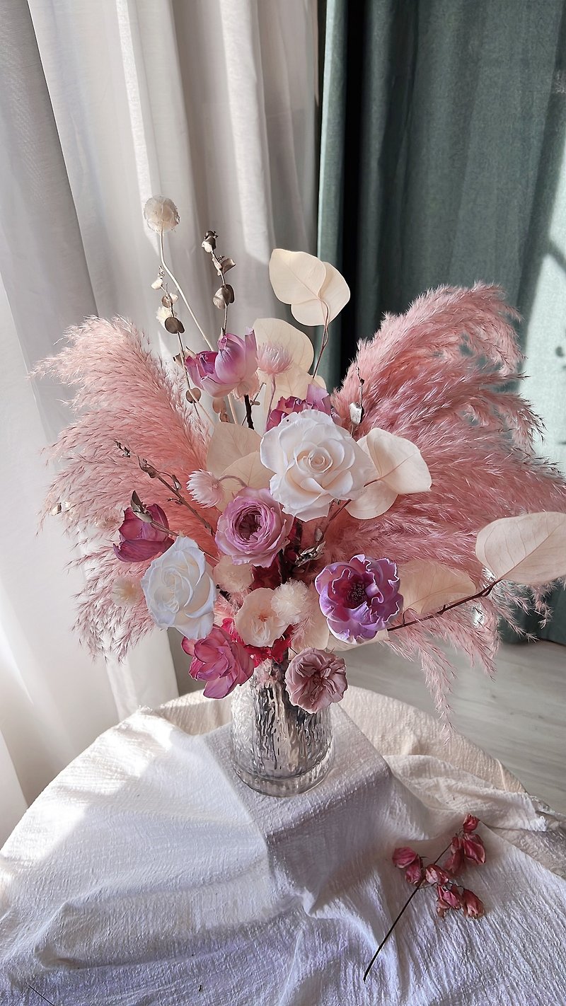 Never Withered Flowers Vase L - sweet and generous/gift/decoration/entering the house/opening - ของวางตกแต่ง - พืช/ดอกไม้ 