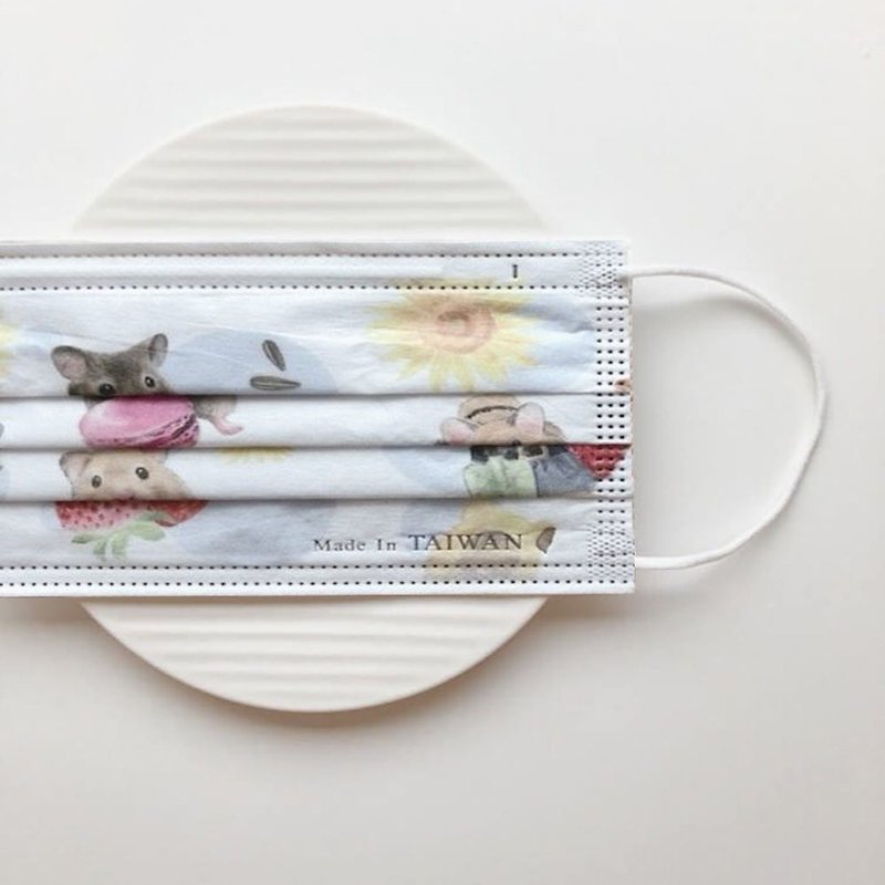 [Wizang X Qiuqian] Hamster / Adult Medical Mask / 5 Packs / 10 Packs / 50 Packs / Double Stamps - หน้ากาก - วัสดุอื่นๆ หลากหลายสี