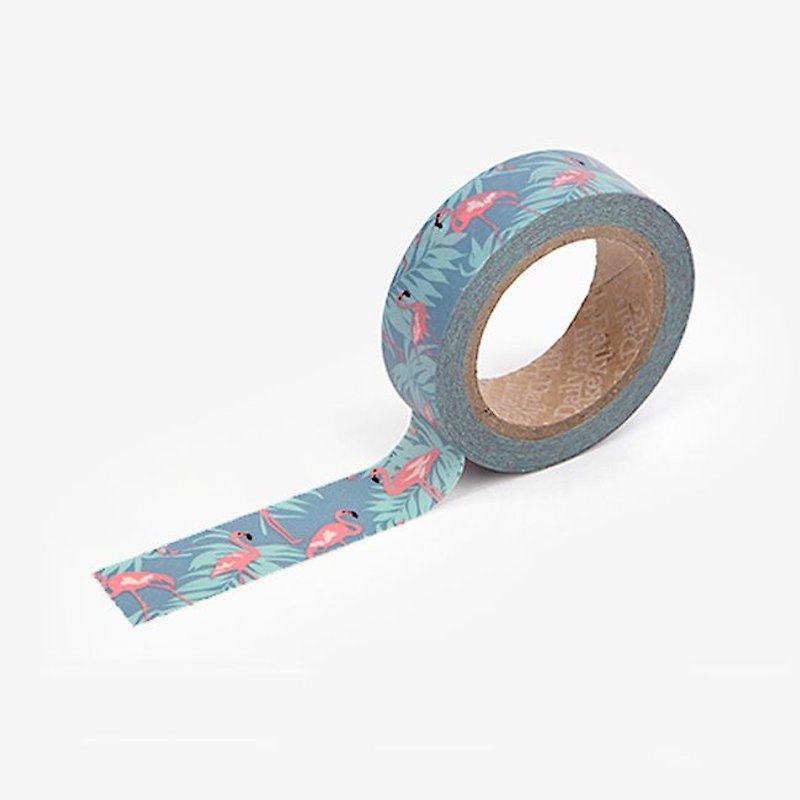 Dailylike-single roll of paper tape -44 flamingo, E2D26167 - มาสกิ้งเทป - กระดาษ สีน้ำเงิน