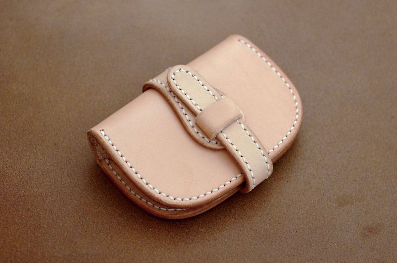Saddle leather key holder (hanger) - Card Holders & Cases - Genuine Leather White