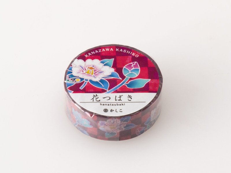 日本進口KASHIKO日本傳統藝術和紙膠帶 – 椿花 / 日本製 手帳 - 紙膠帶/和紙/PET - 紙 紅色
