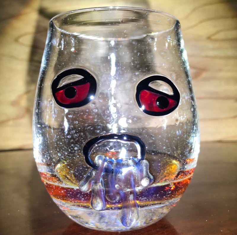 ウイスキーグラス パーリーピーポー2 麻炭ガラス 木箱入り - 玻璃杯 - 玻璃 透明