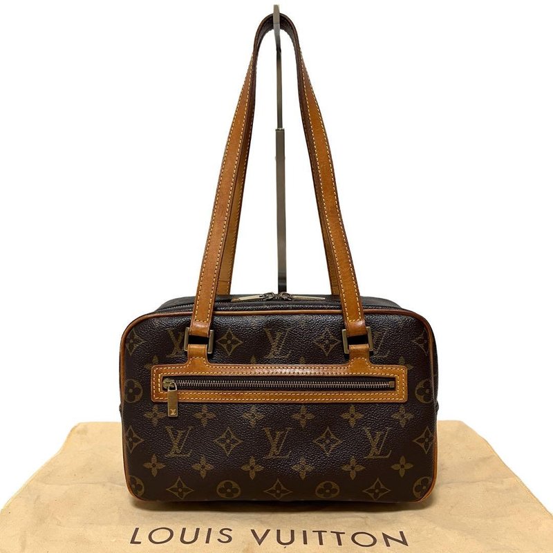 本物 Louis Vuitton ルイヴィトン シテMM ショルダーバッグ モノグラム PVC レザー M51182 ベタつき無し 中古 - 側背包/斜背包 - 其他材質 咖啡色