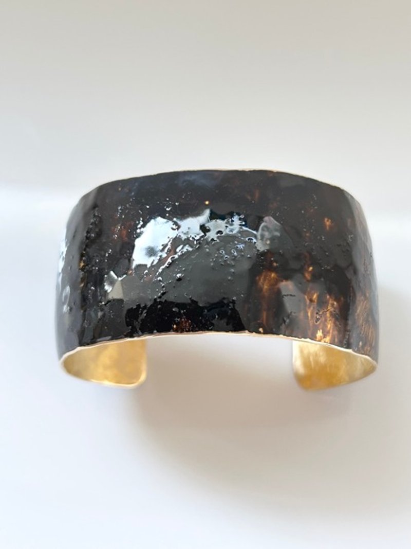 Bangle "BLACK" Japan lacquer - Bracelets - Other Metals 