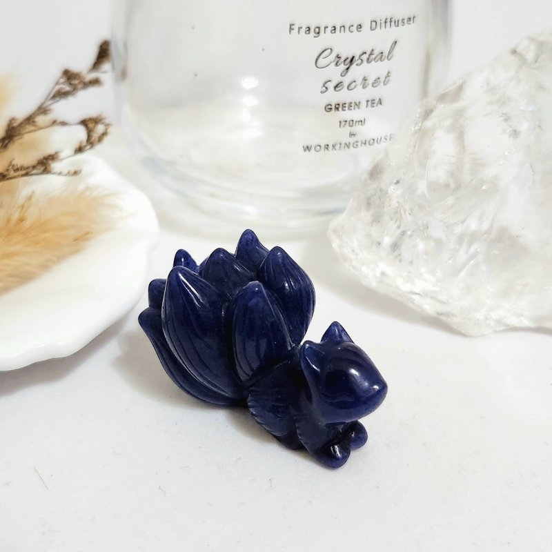 藍紋石九尾狐/開拓眼界、消除負能量之水晶 - 擺飾/家飾品 - 水晶 藍色
