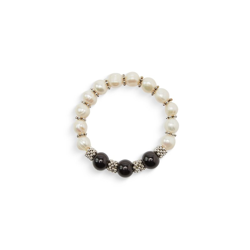 SALTY PUMPKIN natural baroque pearl bracelet - สร้อยคอ - ไข่มุก ขาว
