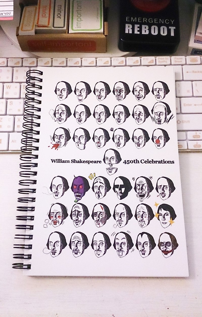 [Shakespeare 36] notebook - Shakespeare's 450th anniversary - สมุดบันทึก/สมุดปฏิทิน - กระดาษ ขาว