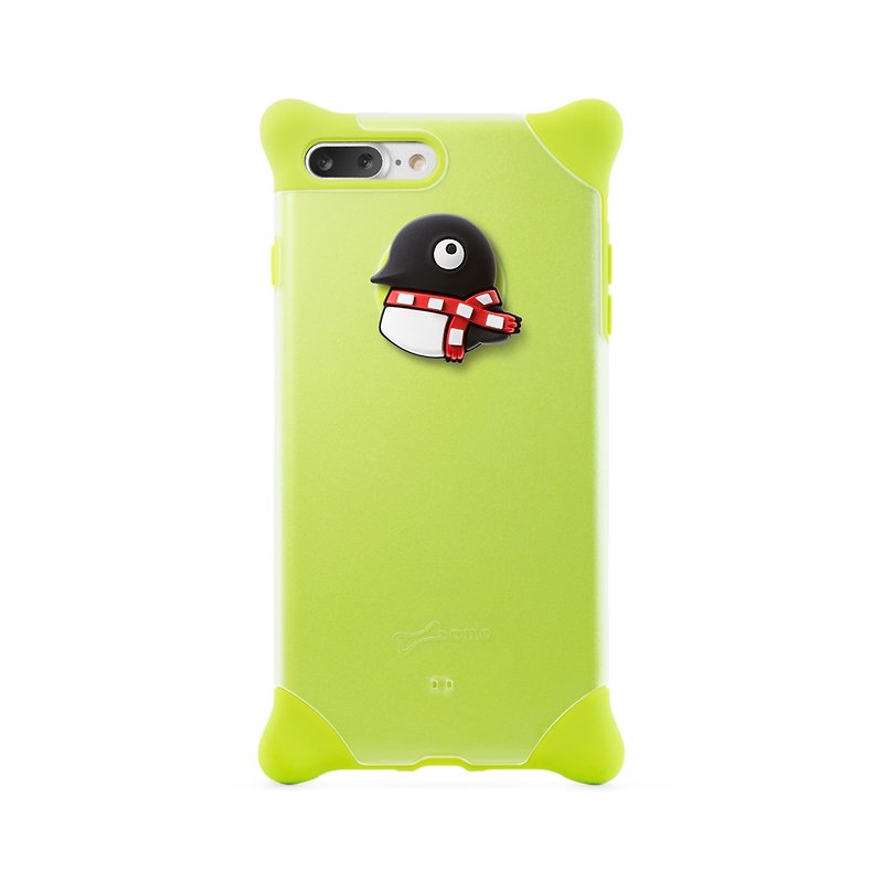 Bone / iPhone 8 Plus / 7 Plus Bubble Protector - Penguin Maru - Phone Cases - Silicone Green