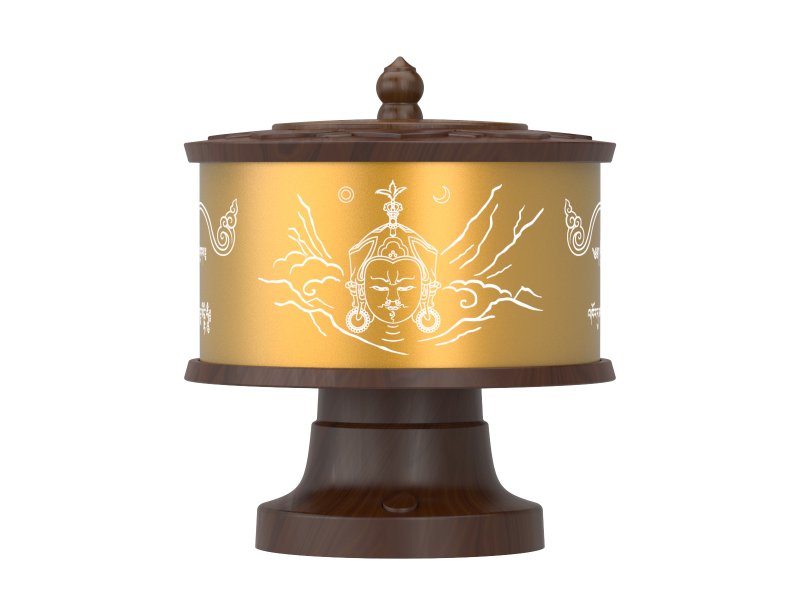 蓮花生七句祈請文 - 擺飾/家飾品 - 木頭 咖啡色