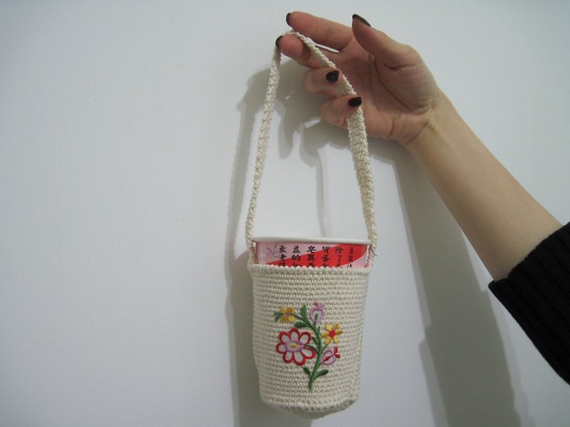 Environmental accompanied Cup Cup version has a bottom of about 11 cm high decals with poor - Beverage Holders & Bags - Cotton & Hemp 