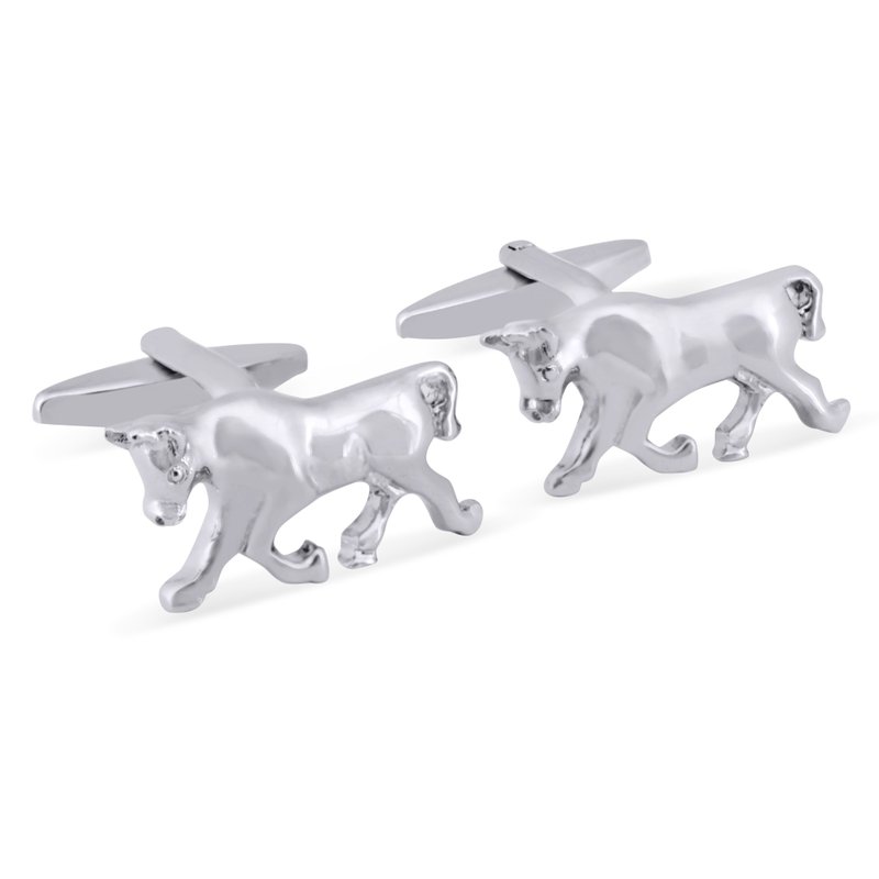 Bull Cufflinks - 袖扣 - 其他材質 銀色