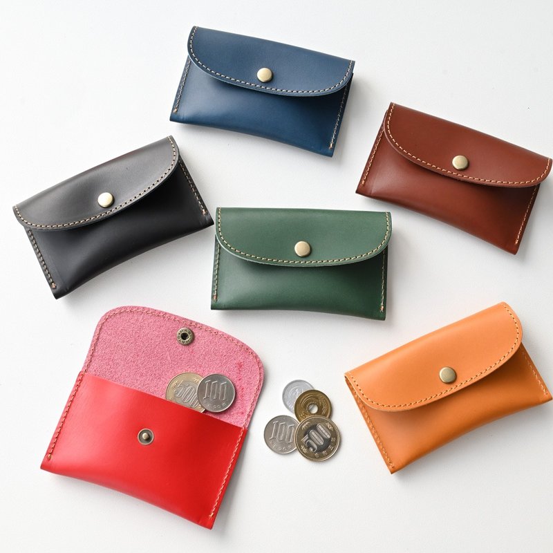 Genuine Leather Coin Case [Italian Leather] Coin Pouch Mini Wallet Jewelry Case Compact Leather Gift Present Men's DE08M - กระเป๋าใส่เหรียญ - หนังแท้ หลากหลายสี