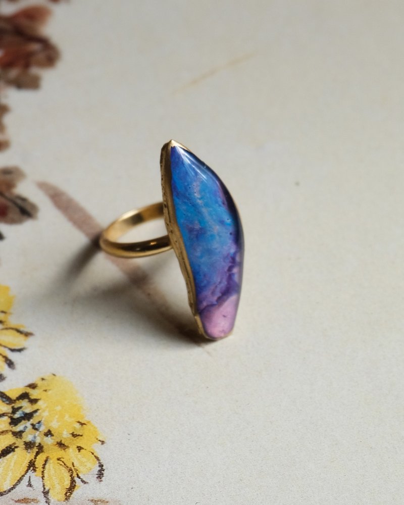 フリーサイズリング  一瞬をまた繋いで - 戒指 - 其他材質 紫色