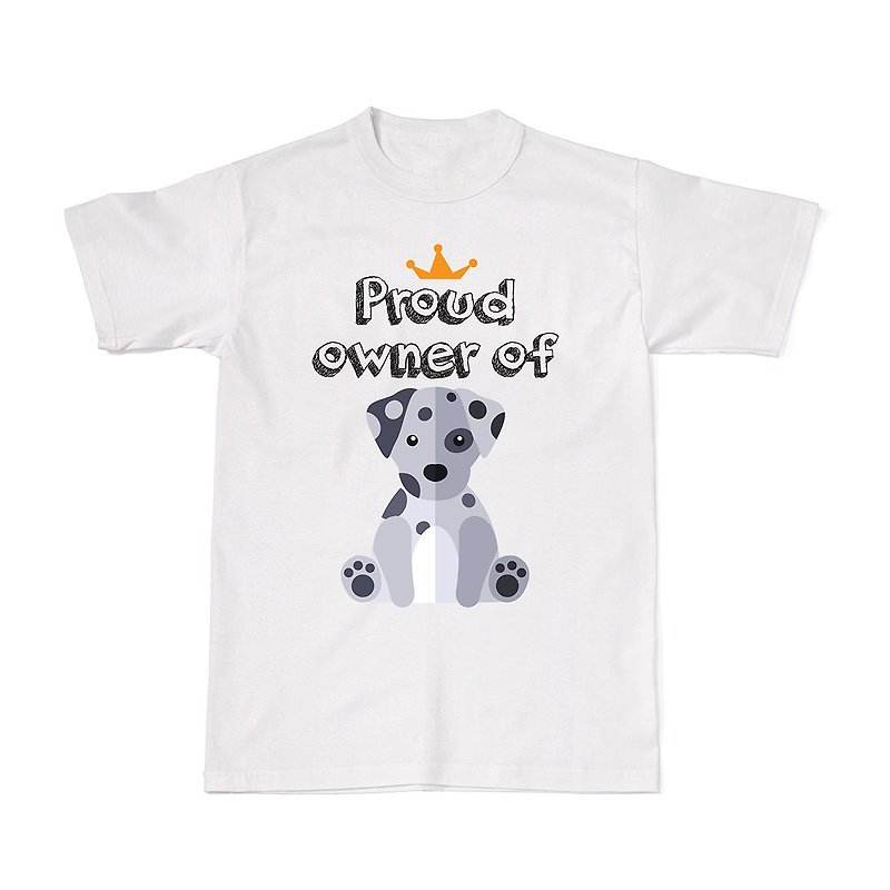 Proud Dog Owners Tees - Dalmatian - T 恤 - 棉．麻 白色