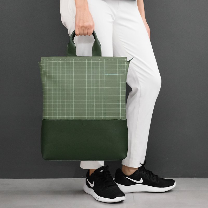 กระเป๋าถือ HAN Bag #CUTTING MAT #FOREST GREEN-GREEN - กระเป๋าถือ - ยาง สีเขียว