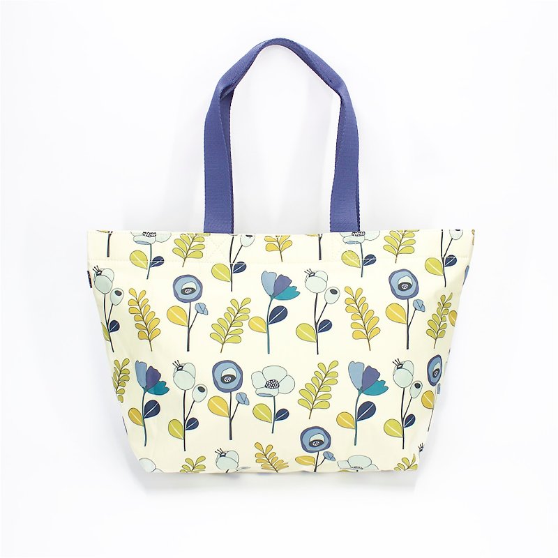 Ra Eco-friendly Super Light Waterproof Floral Tote (Beige Anemone) - Handbags & Totes - Polyester Khaki