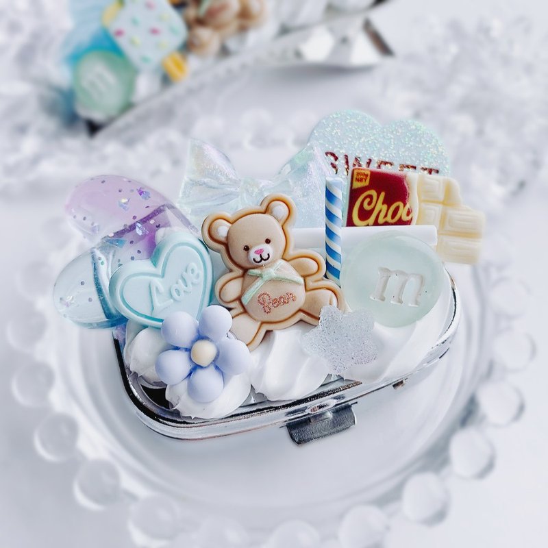 Pill case,case,chocolate,candy,fake sweets,sweetsdeco,kawaii,japan - Storage - Clay Blue