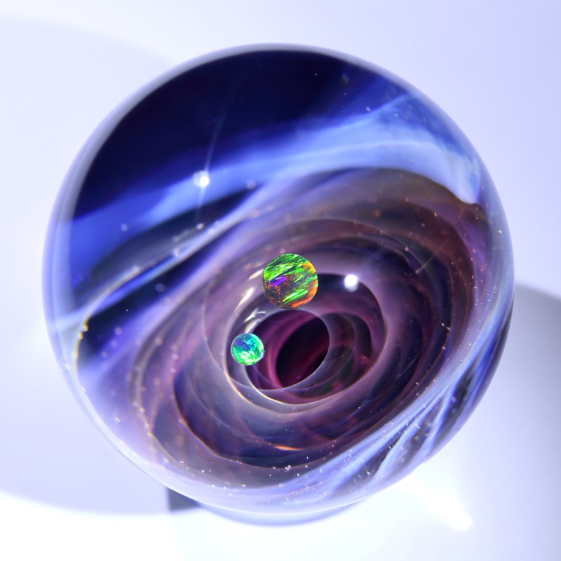 46mm 宇宙玻璃球擺設 no.M106 - 擺飾/家飾品 - 玻璃 紅色